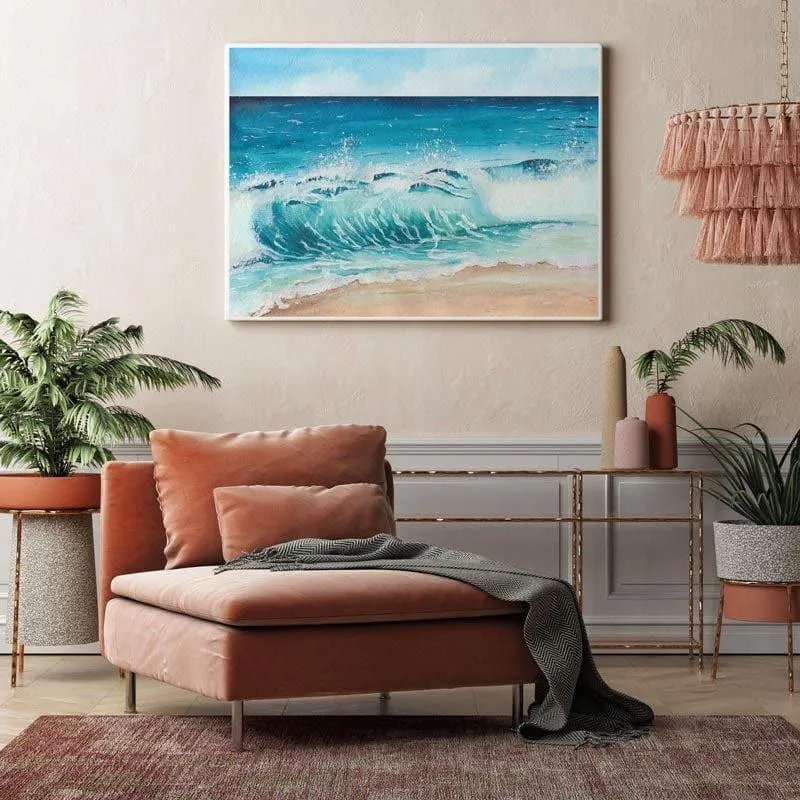 Summer Tropical Beach Canvas Painting - Gallery Wrap media 3