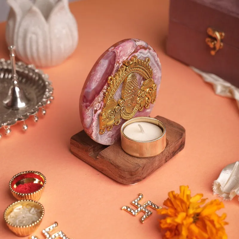 Luminous Charm Lord Venkateshwara Tealight Candle Holder media 4