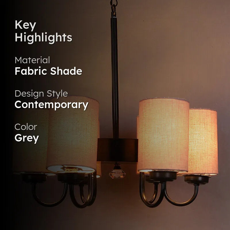 Viya Cylindrical Ceiling Lamp - Grey media 2