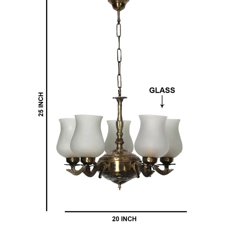 Rabeeha Golden Antique Ceiling Lamp media 6