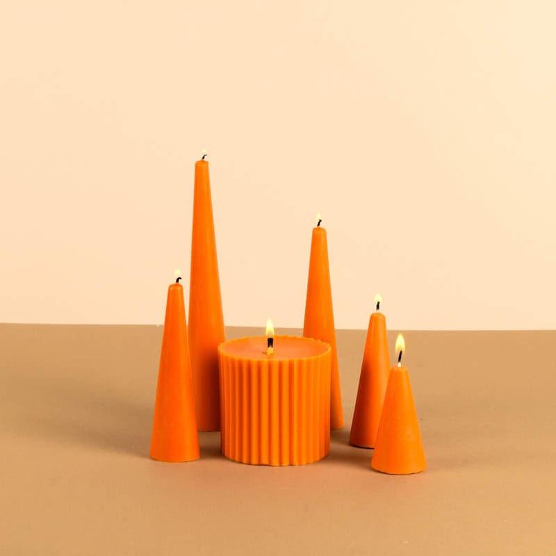 Infinity Set of 6 Sunset Orange Candles - Vanilla Sunshine Scented media 3