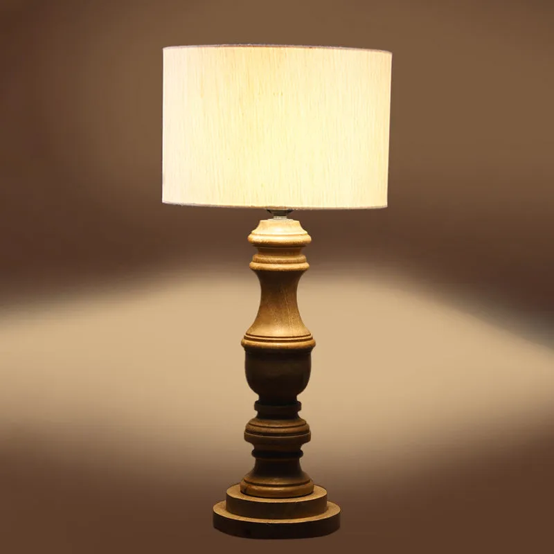 Cotin I Carve Wooden Table Lamp - Beige,Brown media 5