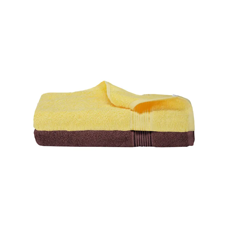 Bodil Bath Towel (Yellow & Brown) - Set Of Two media 5