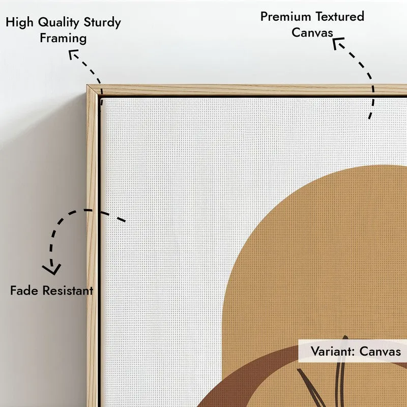 Canyon Leaf Canvas Wall Painting With Brown Frame media 8