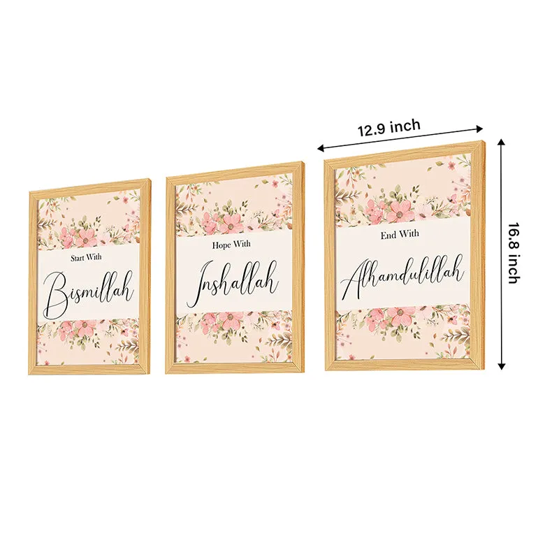 Bismillah Calligraphy Wall Art - Set Of Three media 8