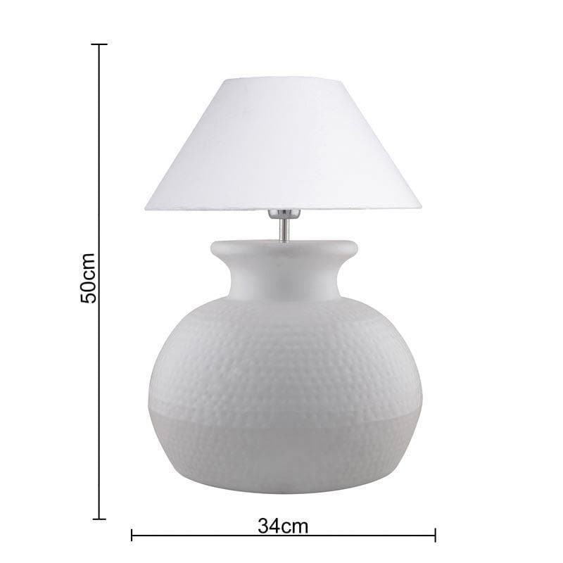 Gleam Quest Ceramic Table Lamp - White media 5