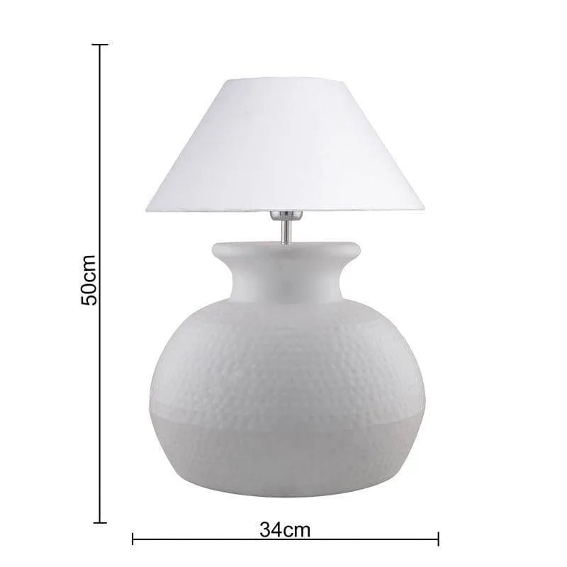 Gleam Quest Ceramic Table Lamp - White media 5