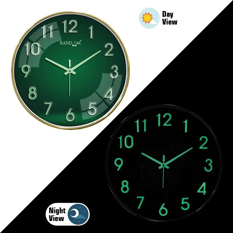 Elvric Round Modern Plastic Wall Clock - Green media 4