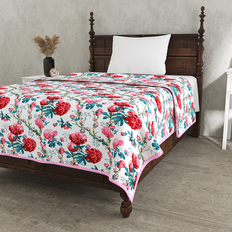 Fleur Fever Cotton Dohar - Red,Green media 4