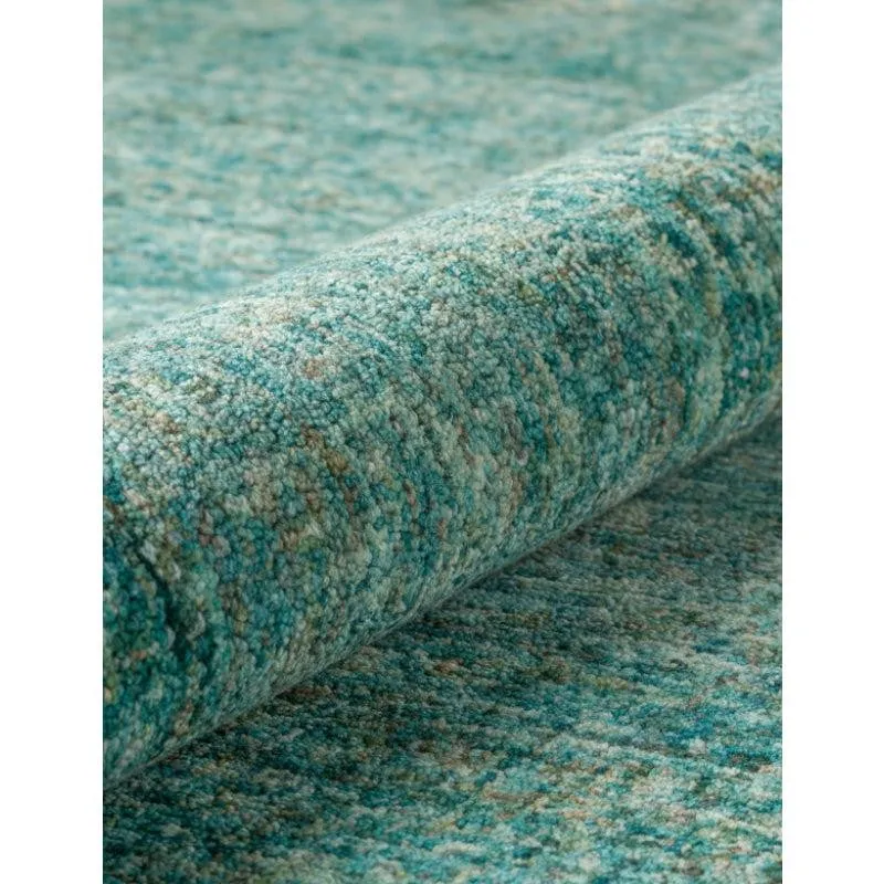 Handloom Hand Tufted Harmony Wool Rug - Sea Blue media 5