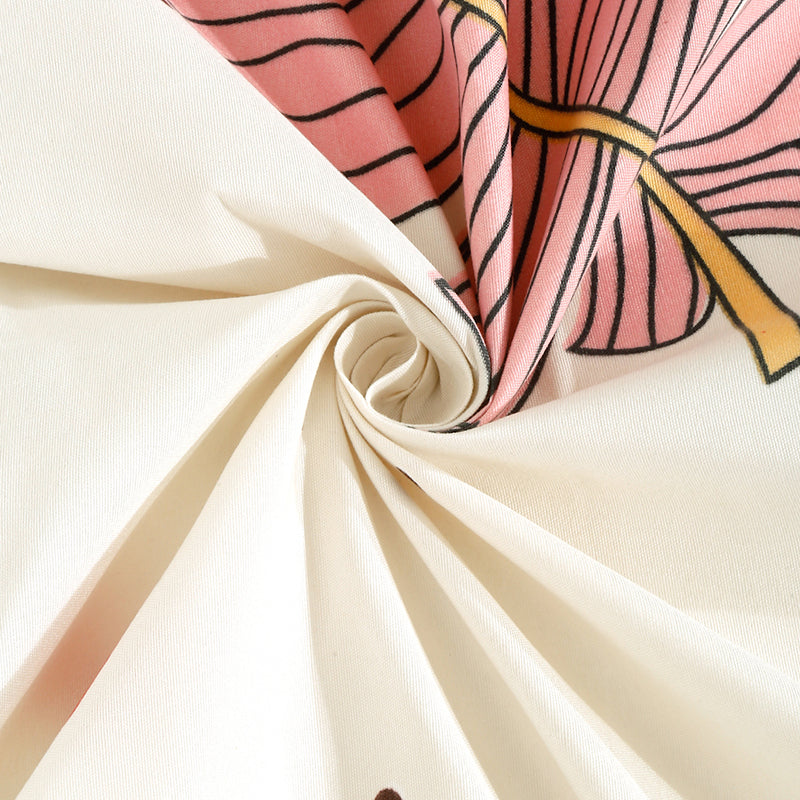 Tropical Leaves Floral Bedsheet - 130 GSM media 5
