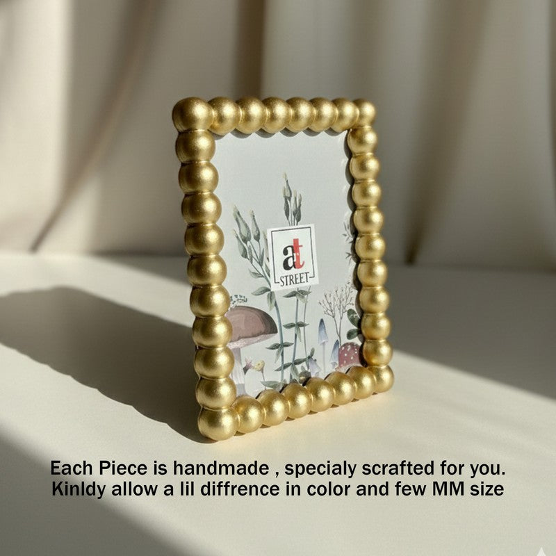 Elegant Gold Beaded MDF Photo Frame - Gold media 6