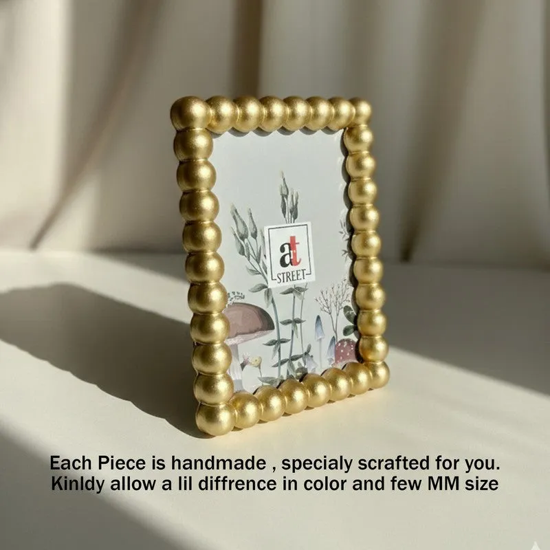 Elegant Gold Beaded MDF Photo Frame - Gold media 6