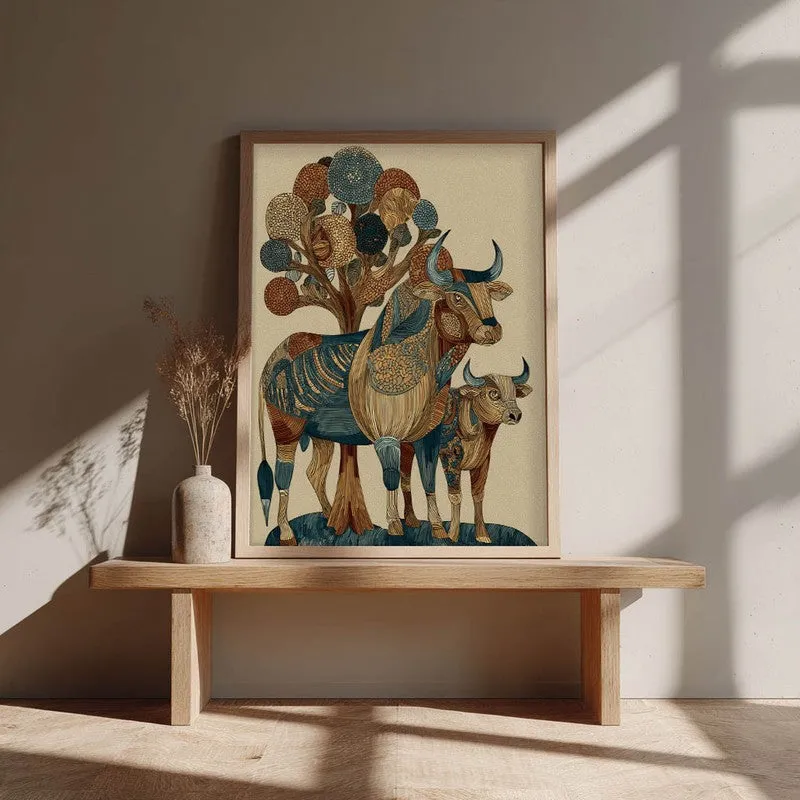 Suravi Canvas Wall Painting With Brown Frame media 3