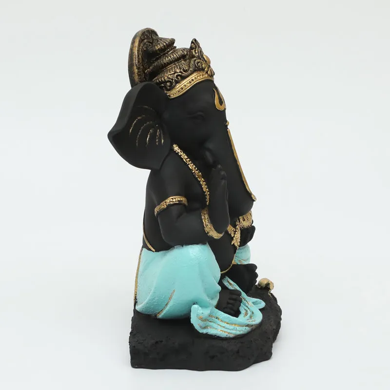 Turquoise Robed Ganesha Showpiece media 5