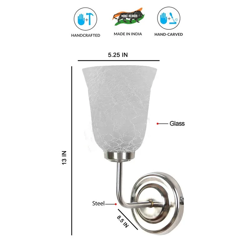Brushed Nickel Glass Wall Lamp media 10