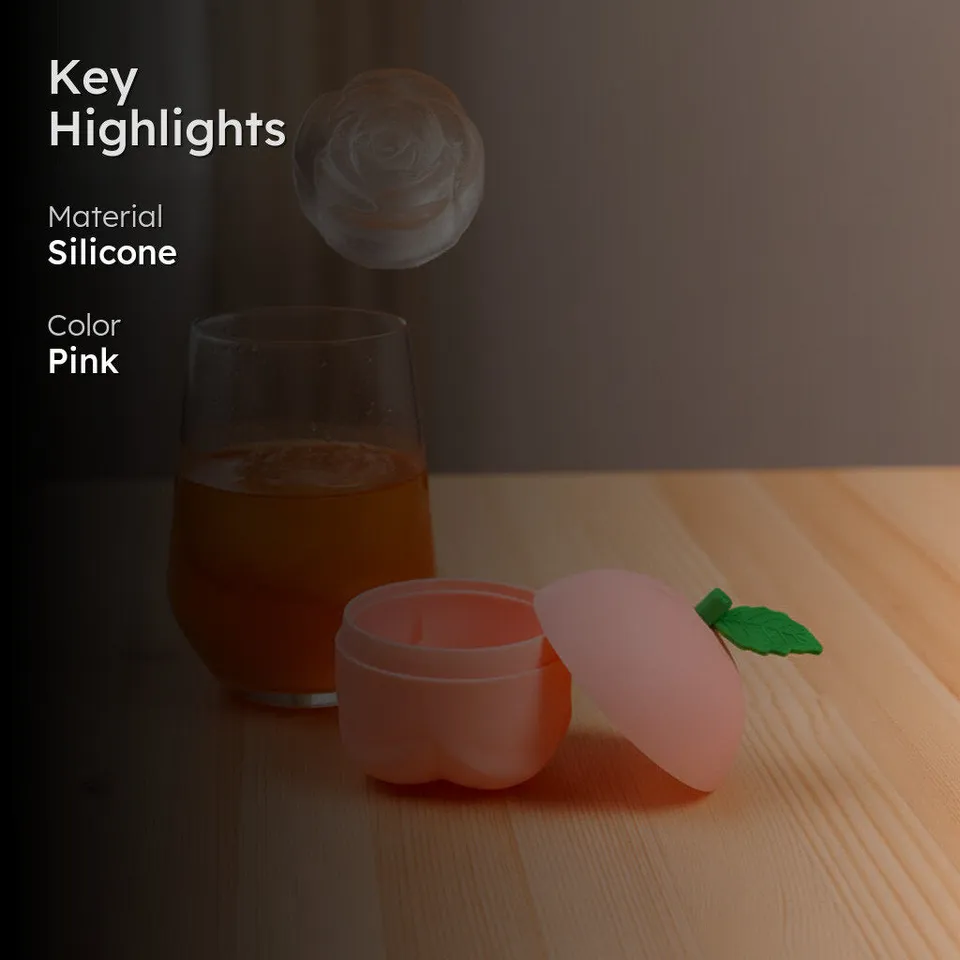 Rose Silicone Ice Mould - Peach media 2