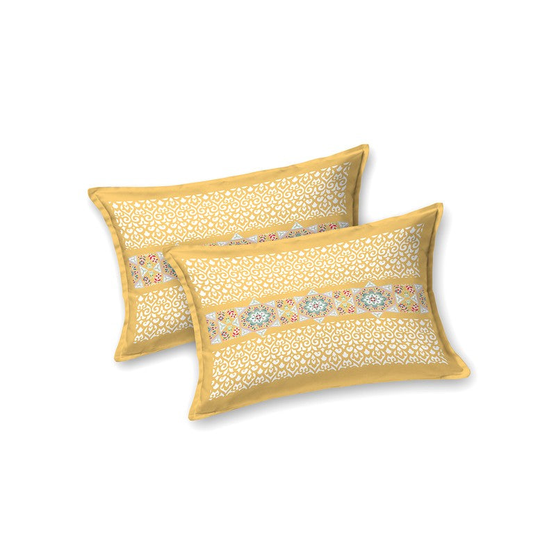 LuxeHaven Cotton Bedsheet (Yellow) - 180 TC media 3