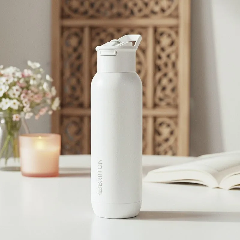 Drinko Fantasia Hot & Cold Thermos Water Bottle (White) - 630 mL media 3