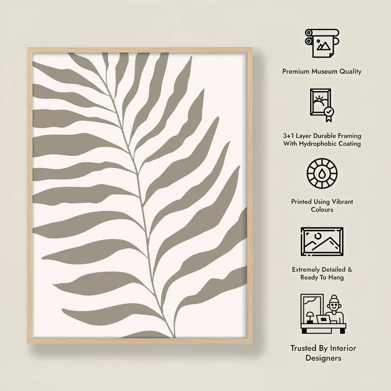 Neutral Bloom Canvas Wall Painting With Brown Frame media 10