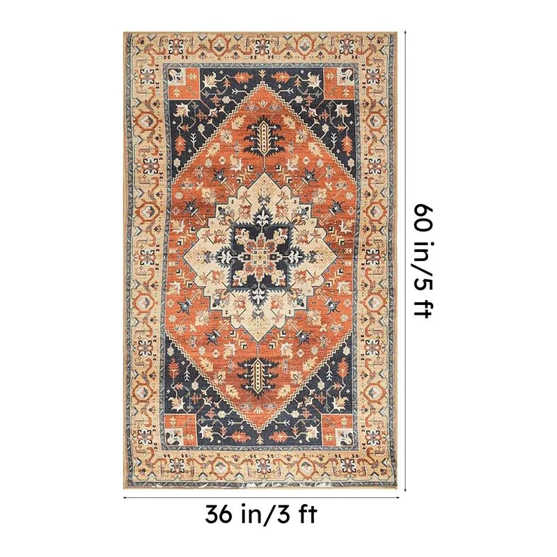 Caius Velvet Rectangle Anti-Skid Carpet media 8