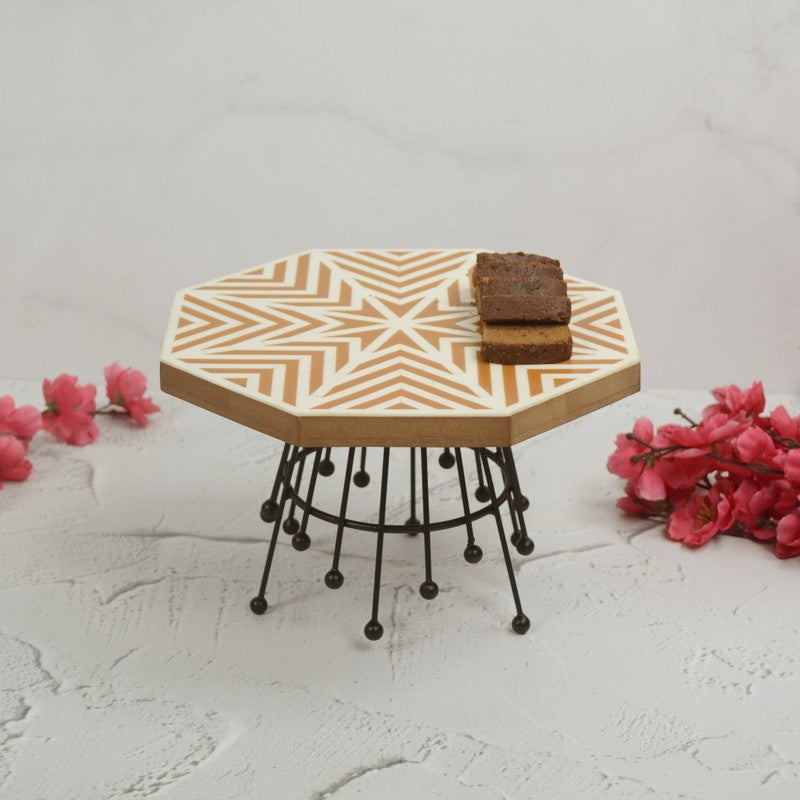 Geometric Glamour Cake Stand - Black