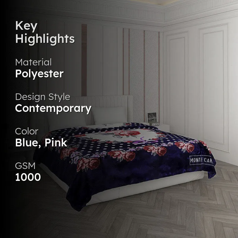 Monte Carlo Midnight Bloom Blanket - 1000 GSM media 2