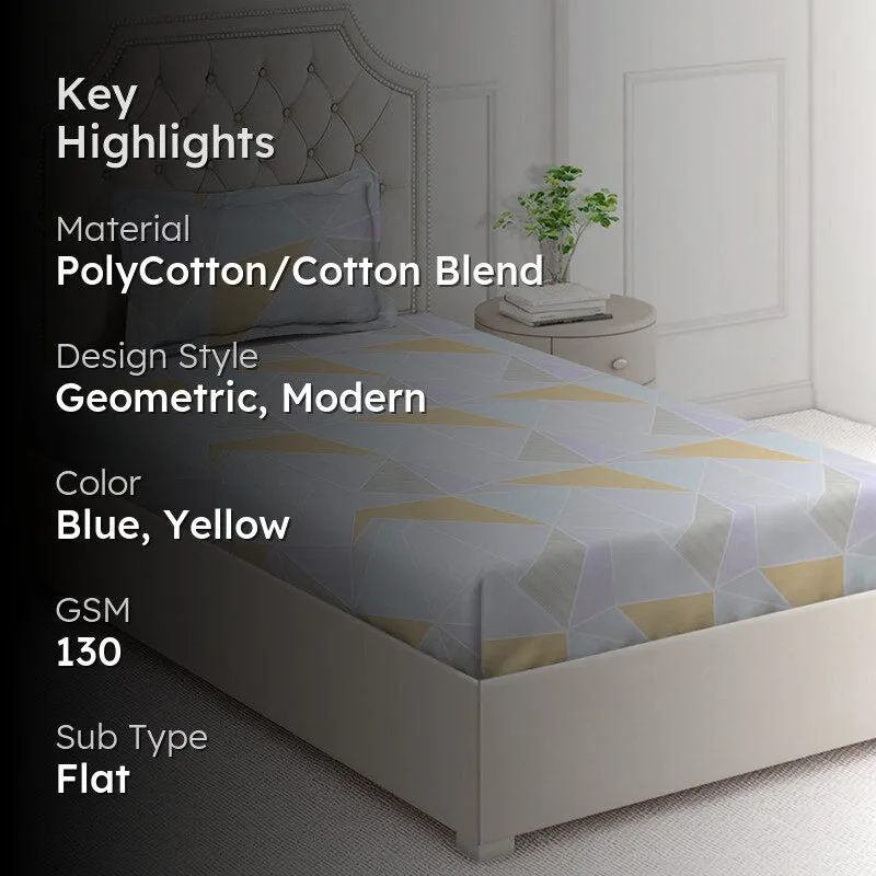 Pastel Prism Geometric Bedsheet - 130 GSM media 2