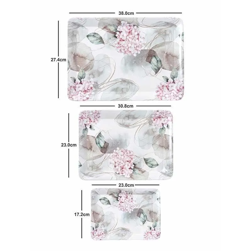 Clustered Blooms Platters - Set of Three media 5