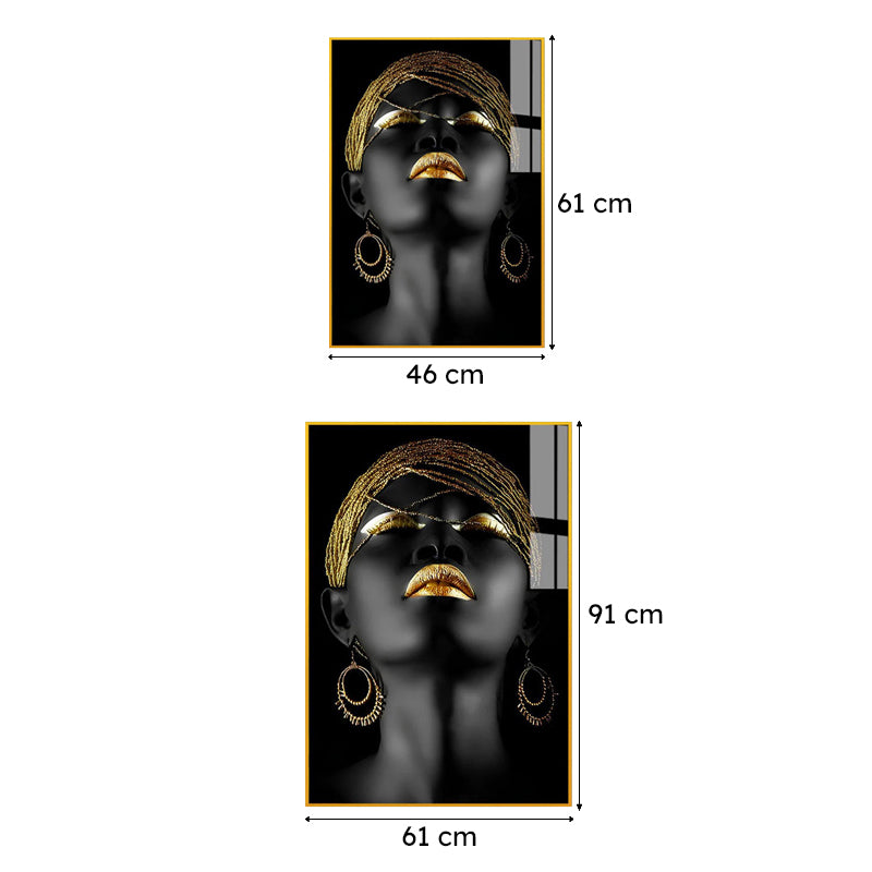 Gilt & Grace Modern Canvas Wall Art With Frame - Gold media 7