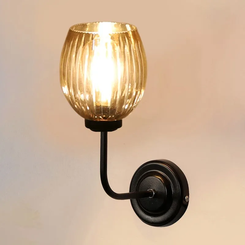 Golden Glow Glass Wall Lamp media 7