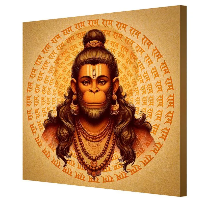 Hanuman Supreme Devotion Poly Canvas Wall Painting media 5