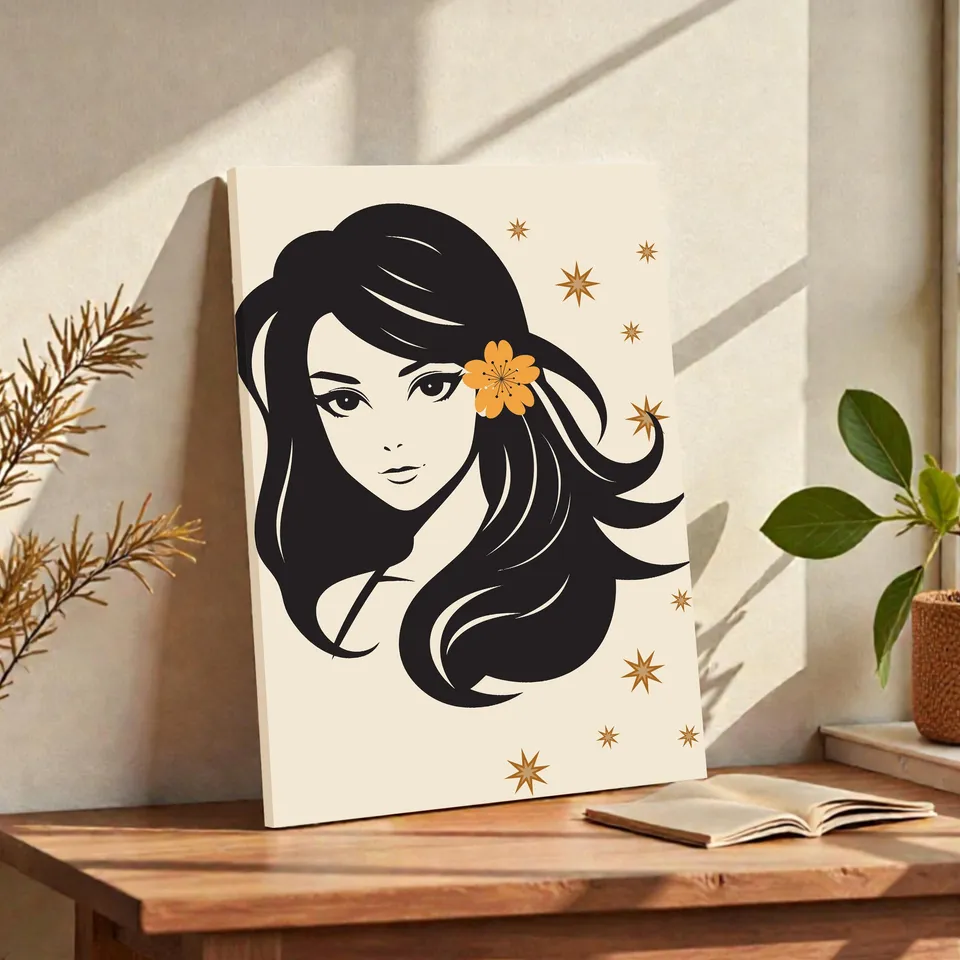 Mystic Petal Cotton Canvas Wall Painting media 6