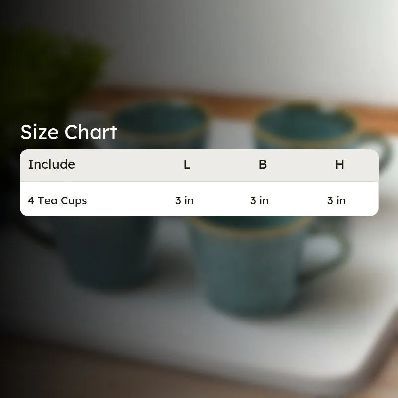 Infusa Ceramic Tea Cup (175 mL Each) - Set of Four media 8