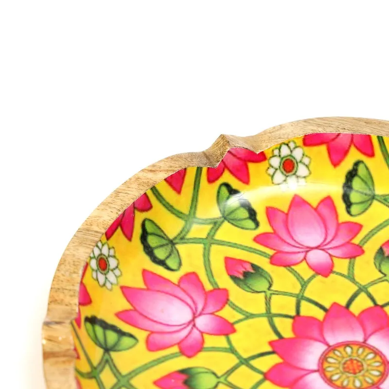 BloomLine Mango Wood Round Platter media 7