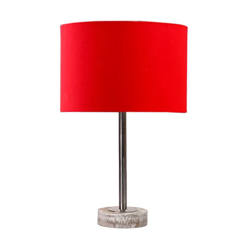 Cotin I Rodin Wooden Table Lamp - Red,Silver,White media 4