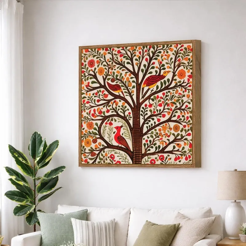 Nature Imprint Canvas Wall Art With Frame media 3