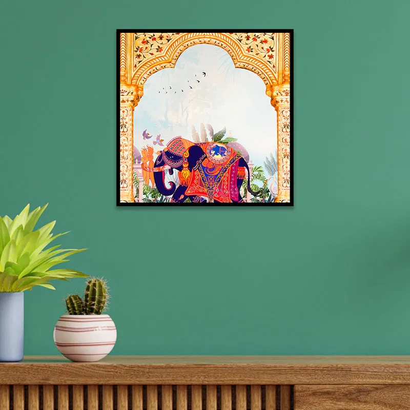 Haathi Arc Wall Art Canvas With Frame media 5