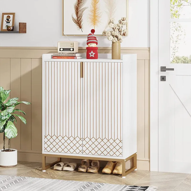 Pulse Metal Shoe Rack - White media 1