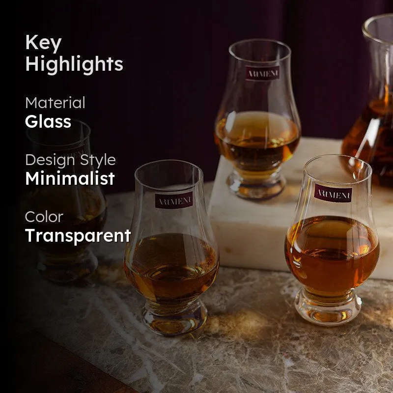 Petal Bloom Whiskey Glasses (200 mL Each) - Set Of Four media 2