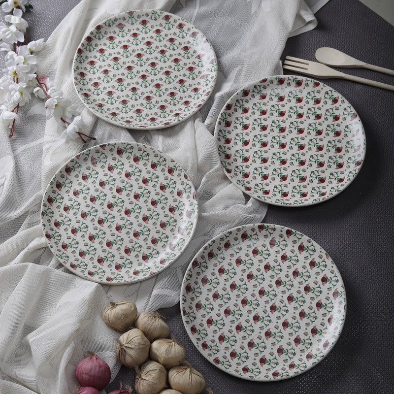 Pastel Garden Dinner Plates - Set Of Four