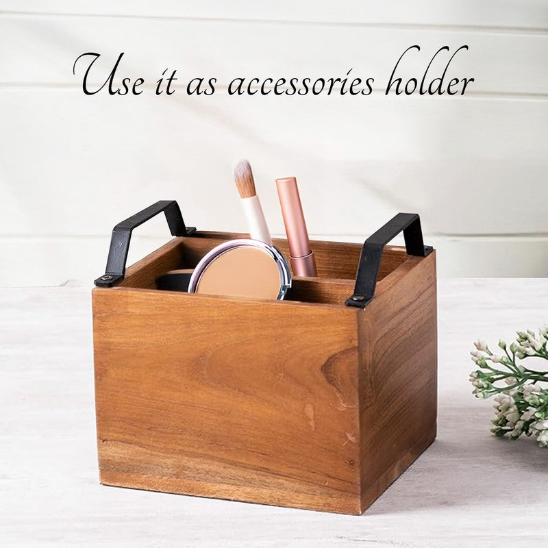 Iroko Cutlery Holder - Black & Brown media 3
