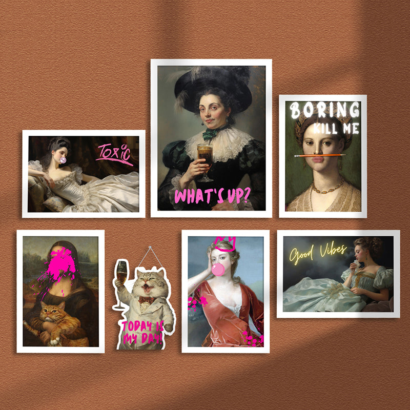 Vintage Memes Wall Art - Set Of Seven media 4