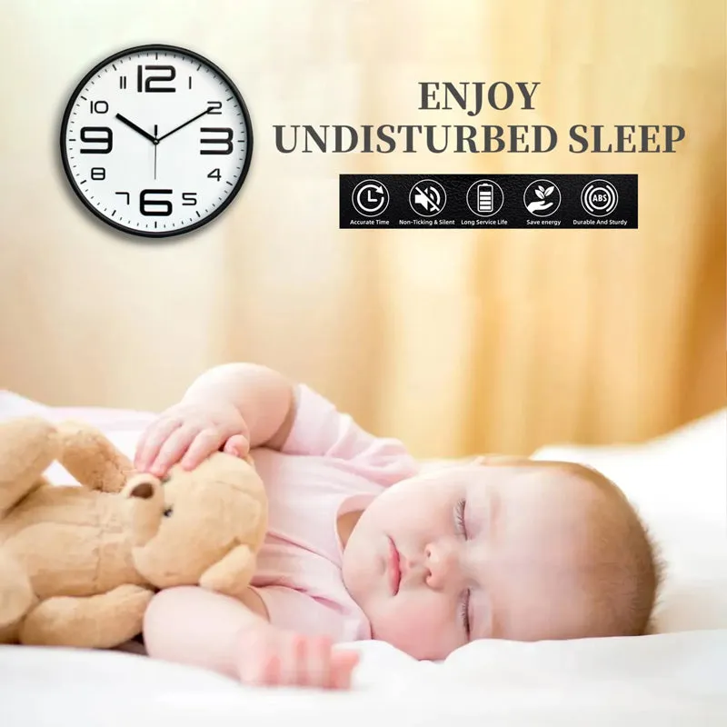 Cadence Analog Wall Clock - Black, White media 8