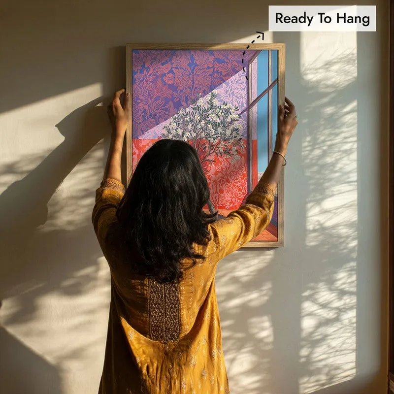 Arbor Radiance Canvas Wall Painting - Brown Frame media 8