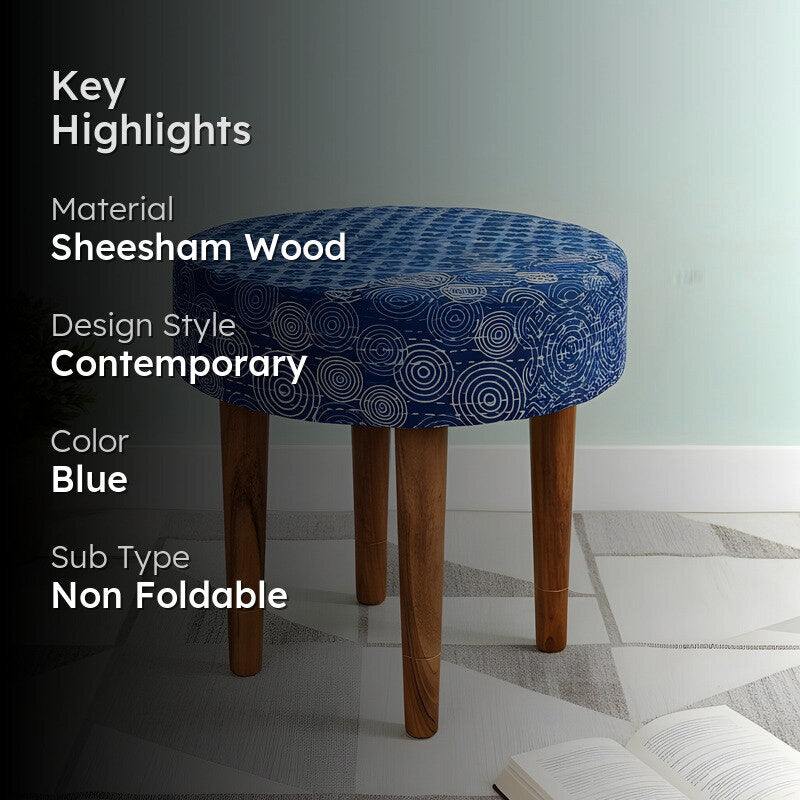 Ovaro Sheesham Wooden Bench - Blue media 2