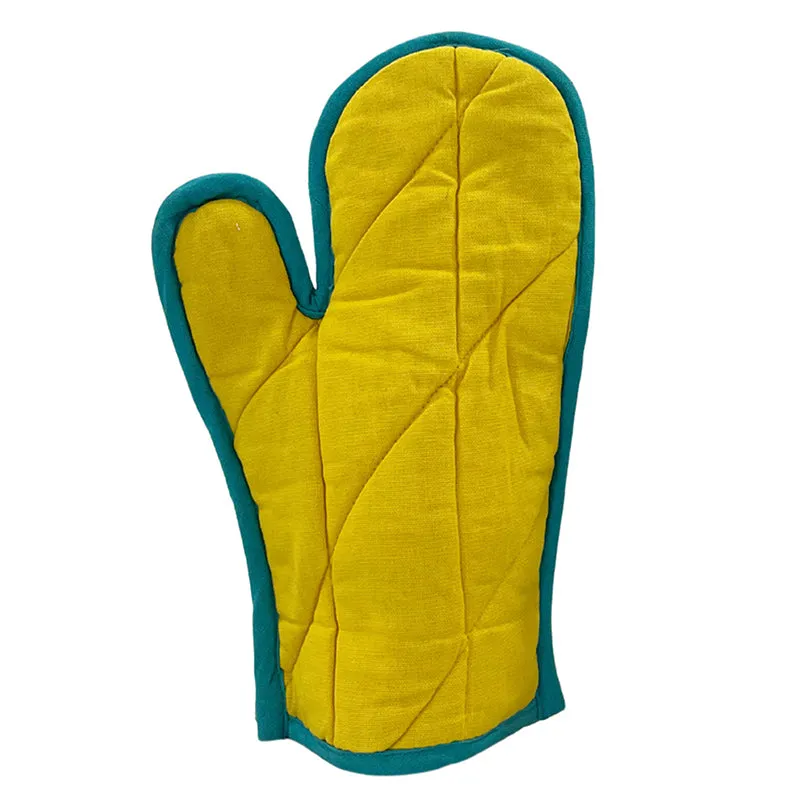 Swayam Teplo Kitchen Gloves (Yellow & Aqua Blue) - Set Of Two media 3
