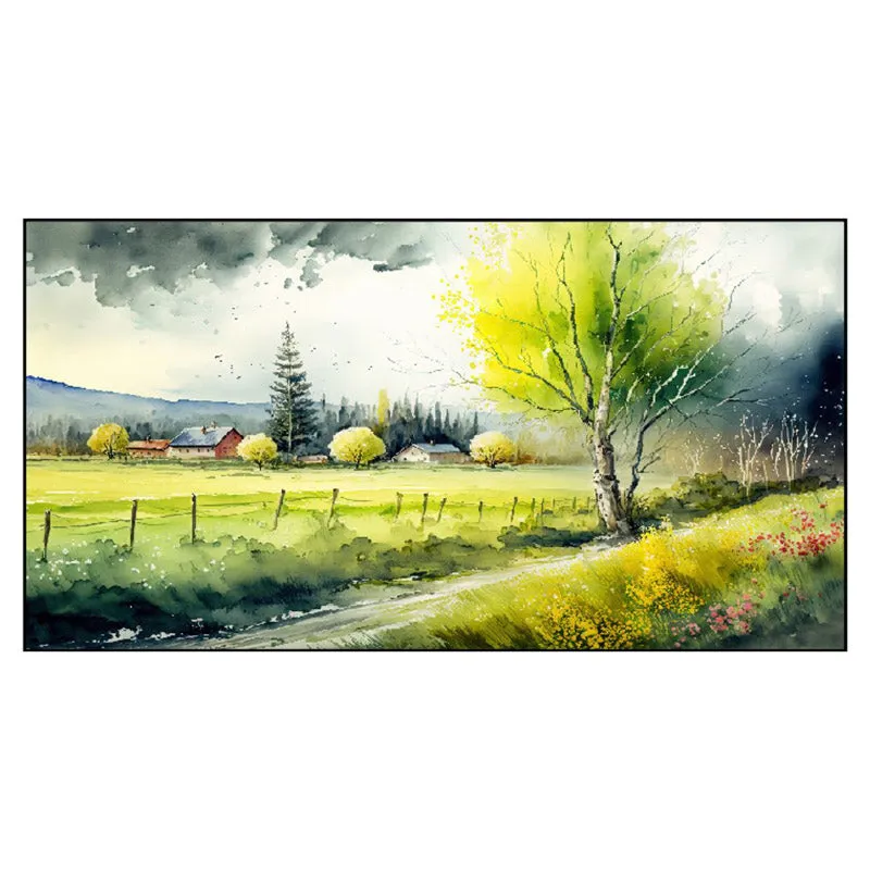 Green Scotland Meadow Canvas Wall Painting media 3