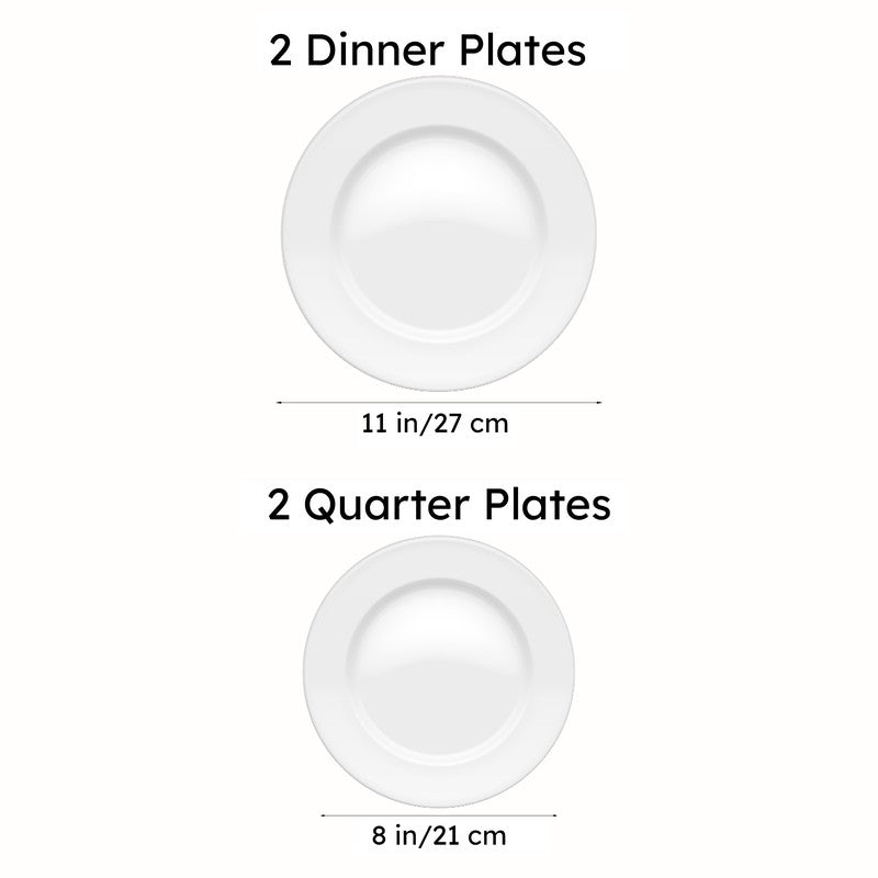 Mistware Frosted Glass Plate Set - Four Piece Set media 9