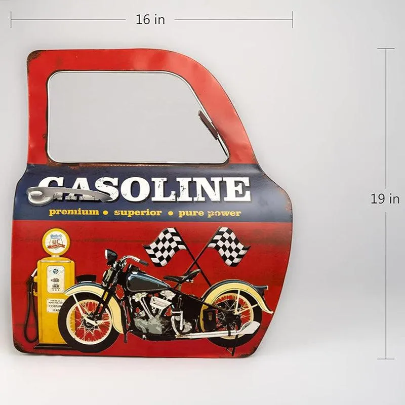 Gasoline Retro Car Door Metal Wall Accent media 3